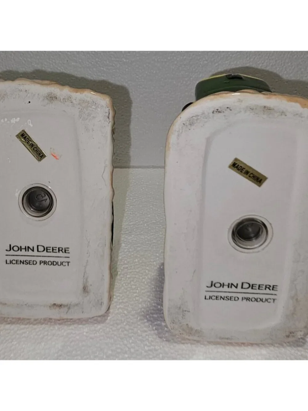 John Deere Tractor Ceramic Salt Pepper Shakers Licensed Gibson Farmhouse Decor